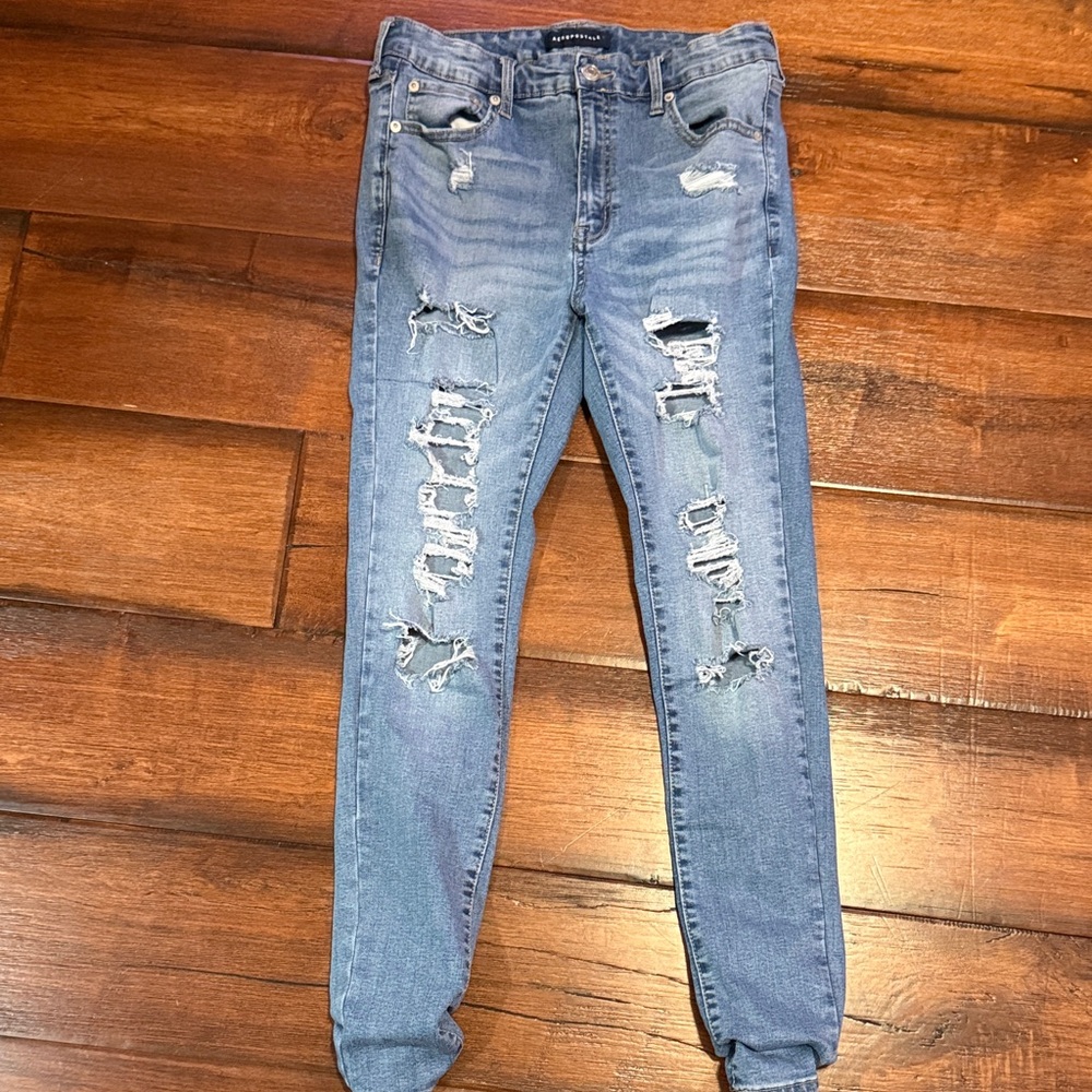 Aeropostale Light Blue Super high rise jegging